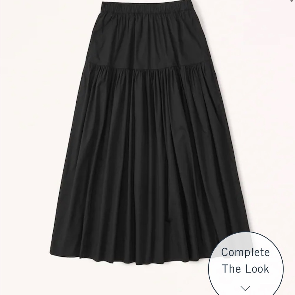Abercrombie & fitch Poplin midi skirt